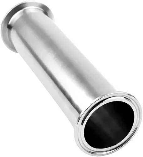 Miniatura 5 de Beduan - Tubo sanitario de tres abrazaderas, tubo de carrete de acero inoxidable sin costuras de 6 pulgadas de longitud con abrazadera triple de 2