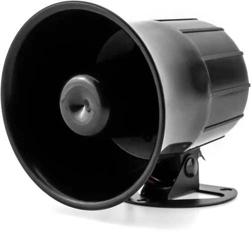 QWORK Bocina de Sirena Eléctrica, Sirena de Alarma Alámbrica de Seguridad de 12 V CC para Sistema de Alarma Doméstica de Seguridad y Protección, 110