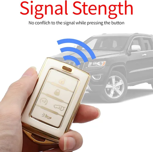 Miniatura 4 de Funda para llavero de Jeep con llavero de TPU de alta calidad, protección completa compatible con Grand Cherokee L Grand Wagoneer L Wagoneer Grand