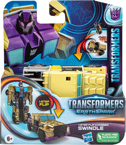 Miniatura 5 de Transformers Toys EarthSpark - Figura de acción de 1 paso, cambiador de giro de 4 pulgadas, juguetes robot para edades de 6 años en adelante