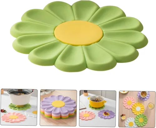Miniatura 6 de Zerodeko Margarita en forma de silicona almohadilla caliente flor posavasos resistente al calor estera de mesa para salvamanteles de flores