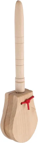 Miniatura 5 de Castañuela de madera con mango para percusión musical, instrumentos musicales, paquete de 2 8.46 x 2.01 x 0.91 pulgadas (largo x ancho x alto)