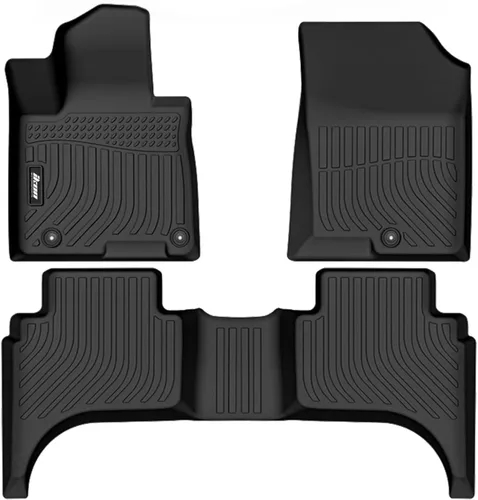 Miniatura 38 de FREEMOTOR802 Compatible con Ford Maverick 2.5L híbrido 2022-2025, alfombrillas de piso negras moldeadas en 3D, protección para 1ª y 2ª fila
