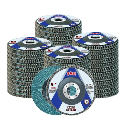 Miniatura 9 de Sali Paquete de 10 Discos de Láminas de Circonia Grano 40 de 4.5" x 7/8 Pulgadas Disco de Lijado Tipo Bisel #29 Grado Premium e Industrial Rueda