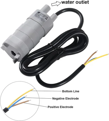 Miniatura 4 de Bomba de agua sumergible 12V 1.2A Bombas de alto flujo 14L/Min 600L/H 6-15V DC Bomba de agua miniatura de bajo ruido 4.9 ft Cable 5M Cabeza