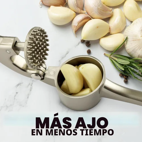 Miniatura 6 de Zulay Kitchen - Juego grande de prensa de ajo, cuenco más grande, acero inoxidable, a prueba de óxido, para lavavajillas, pica y exprime, limpieza