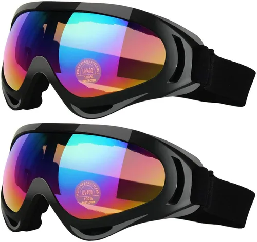 Lentes antirreflejos, gafas de esquí, gafas de snowboard para deportes de invierno con protección UV 400, gafas de snowboard para niños, niños y