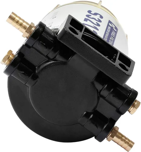 Miniatura 7 de Filtro de combustible separador de agua de repuesto para motor fuera de borda marino Mercury con accesorios de púa de 3/8" x 1/4" NPT. Reemplaza #