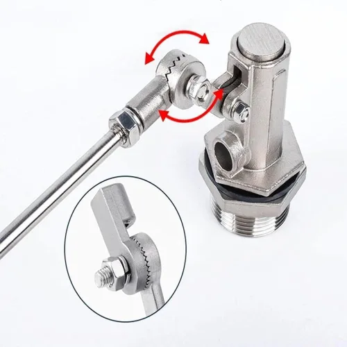 Miniatura 7 de Válvula de bola flotante de acero inoxidable 316 con puerto de 1/2 y 3/4 pulgadas, controlador automático de nivel de agua con rueda ajustable