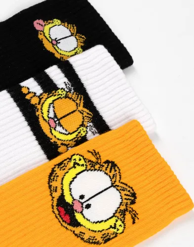 Miniatura 4 de Garfield Calcetines 3 Pack Adultos Unisex Gato Película Multicolor Calzado
