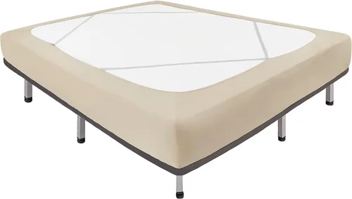 Miniatura 22 de Biscaynebay - Cubierta decorativa para somier tamaño Twin y Twin XL, falda de cama elástica de punto de jersey negro de lujo, envoltura de 4 lados