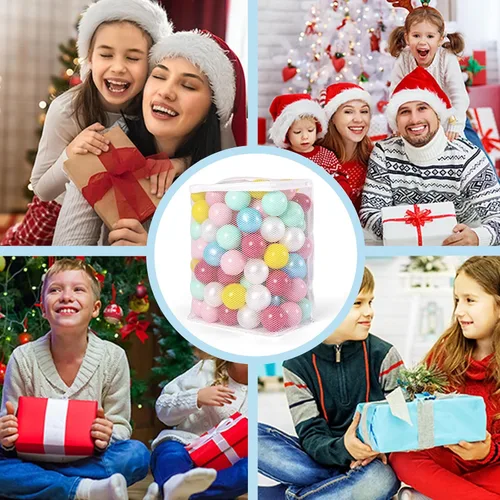 Miniatura 9 de GOGOSO Pelotas para niños pequeños, bolas de plástico para corralito de pelota, piscina, juego de bebé, pastel, sin BPA, no tóxico, juego pastel, a M