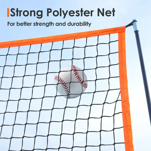 Miniatura 3 de Pantalla de béisbol en L para jaula de bateo, accesorio de pelota de entrenamiento ligero, protección de jarra de 7 x 7 pies, red protectora de red