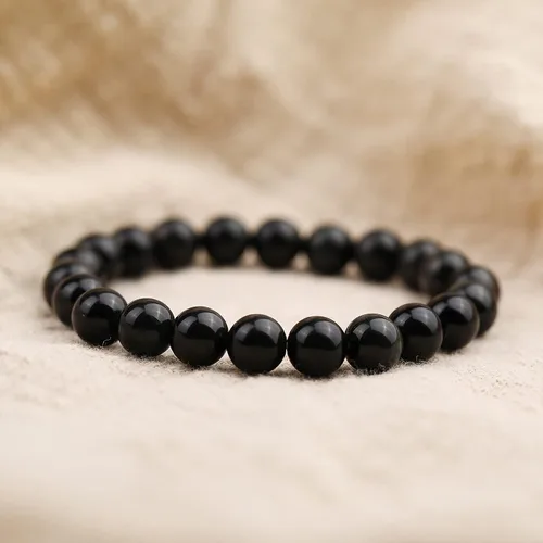Miniatura 122 de Crystal Vibe Pulseras de cuentas de 0.315 in para mujeres y hombres, pulseras de cristal con piedras preciosas naturales, tamaño elástico ajustable