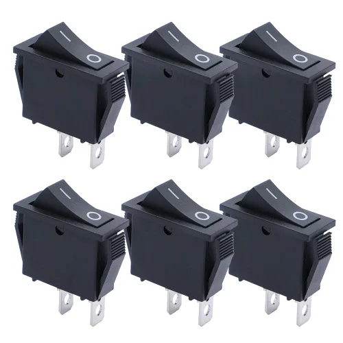 Miniatura 6 de mxuteuk Interruptor basculante momentáneo (ENCENDIDO) - Apagado de palanca DPST Power 4 Pin AC 250V 6A 125V 10A, uso para coche, barco