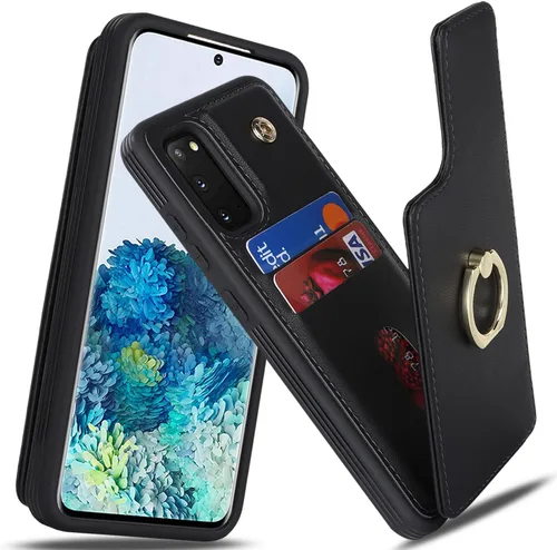 Miniatura 19 de Lipvina Funda para Samsung Galaxy A03s con tarjetero, Galaxy A03s Funda tipo cartera para mujer, tarjetero de crédito, soporte de anillo, fundas