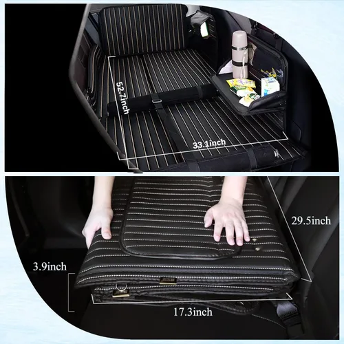 Miniatura 3 de Heart Horse Colchón de coche no inflable: colchón plegable para asiento trasero de camioneta SUV para viajes, campamento y funda de asiento de coche