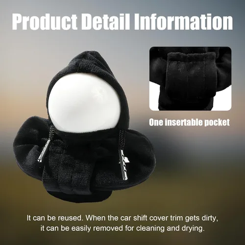 Miniatura 3 de Ziciner Funda para palanca de cambios de coche, diseño de suéter a la moda, protector de cambios suave universal, accesorios de decoración