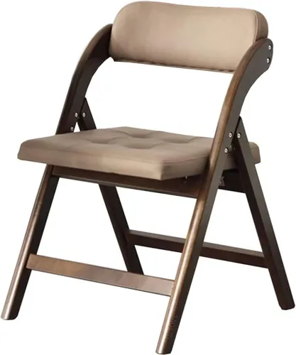Miniatura 8 de Sillas de oficina plegables de madera maciza con asientos acolchados, sillas de cocina, ideales para reuniones familiares, adecuadas para comedor