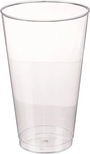 Miniatura 2 de Oojami Vasos de plástico duro de 12 onzas, paquete de 50 vasos desechables transparentes para fiestas, duraderos y reutilizables para bodas