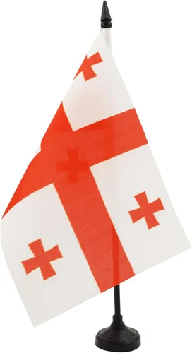 Miniatura 38 de United Kingdon Coat of arms Table Flag 5'' x 8'' - UK - British - England Desk Flag 21 x 14 cm - Black plastic stick and base - AZ FLAG Escudo