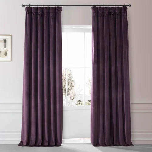 Miniatura 13 de HPD Half Price Drapes Signature - Cortinas opacas de terciopelo extra anchas para dormitorio (1 panel), 100 pulgadas de ancho x 84 pulgadas de Verde