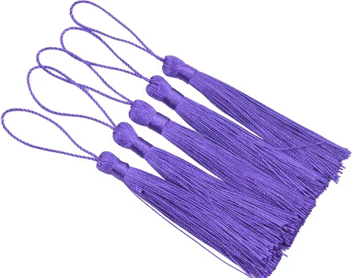 Miniatura 8 de KONMAY, borlas pequeñas y suaves, con bucles para proyectos de bricolaje, hechas a mano, sedosas, de 3.5 pulgadas, 20