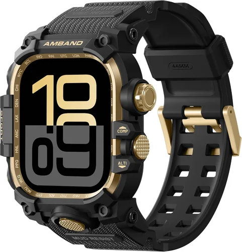 Miniatura 16 de amBand Funda resistente con correa para Apple Watch de 1.732 pulgadas, compatible con iWatch Series SE 3/SE 2ª generación, SE/6/5/4, protección