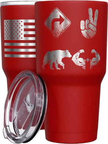 Miniatura 19 de We The People Holsters - Vaso térmico de 30 onzas, 0% Liberal, Negro