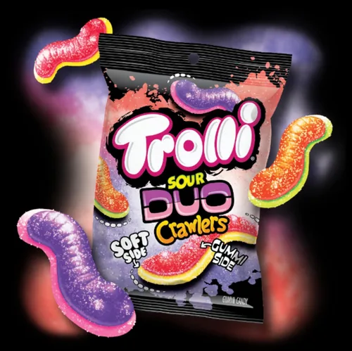 Miniatura 4 de Trolli Sour Brite Duo Crawlers Candy, bolsa de 6.3 onzas