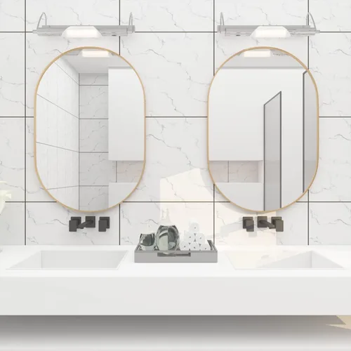 Miniatura 7 de Espejo ovalado de baño, espejo de tocador de pared con cápsula, espejos de píldora de 24 x 36 pulgadas montados en pared, espejo grande y moderno