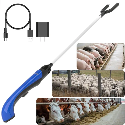 Herramienta eléctrica de control de ganado, poste extendido duradero, batería recargable de 5000 mAh, IP45 resistente a la intemperie, para manejo