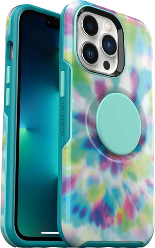 Miniatura 6 de OtterBox Funda para iPhone 13 Pro Otter + Pop Symmetry Series - Aguas tranquilas (azul), PopSockets integrados PopGrip, delgada, apta para bolsillo