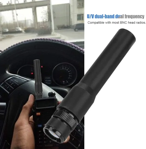Miniatura 3 de Antena de radio suave VHF UHF 136-174MHz 144MHz-430MHz Radio bidireccional Walkie Talkie de alta ganancia BNC compatible con TK300 TK320 para radios