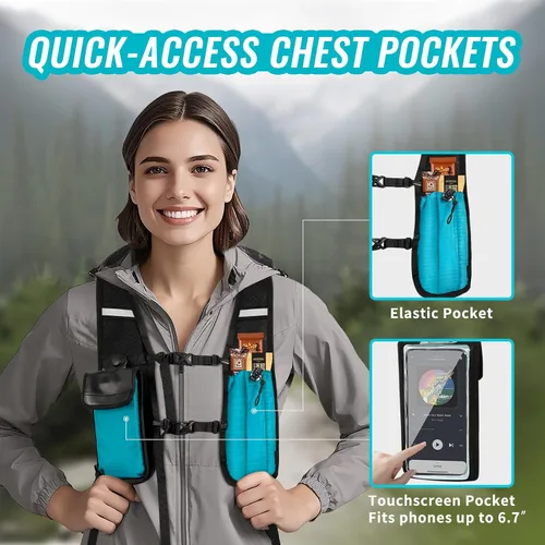 Miniatura 2 de HOZMOZ Mochila de senderismo pequeña de 10L para mujeres y hombres, mochila plegable de viaje, mochila plegable para acampar y senderismo