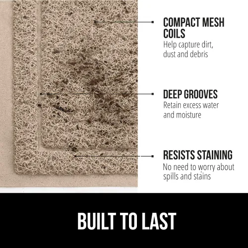 Miniatura 2 de GORILLA GRIP Dirt Grabber - Tapete de malla para puertas, de bajo perfil, resistente a manchas y decoloración, tiras de secado rápido resistentes