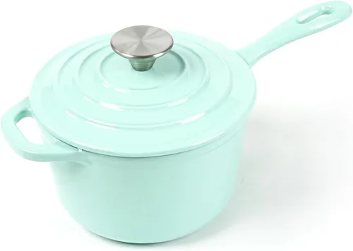 Miniatura 13 de HAWOK Mini cacerola de hierro fundido de 1 cuarto de galón, 5.5 pulgadas con tapa, pre-sazonada