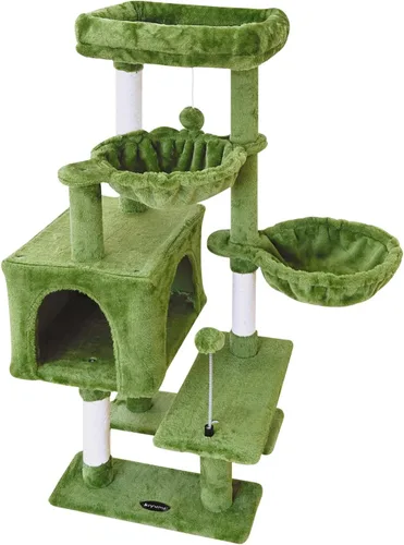 Miniatura 8 de KIYUMI - Árbol para gatos, torre para gatos, condominio con poste de rascado de sisal para gatos de interior, árbol para gatos, mueble para gatos