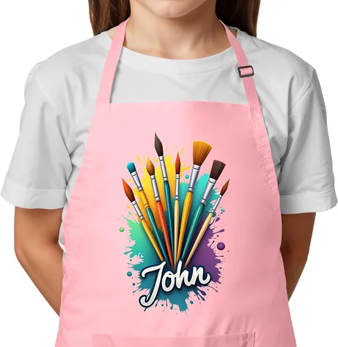 Miniatura 8 de Delantal para niños con nombre personalizado, ideal para pintar y manualidades, regalo de Navidad unisex para niños y niñas, relleno perfecto