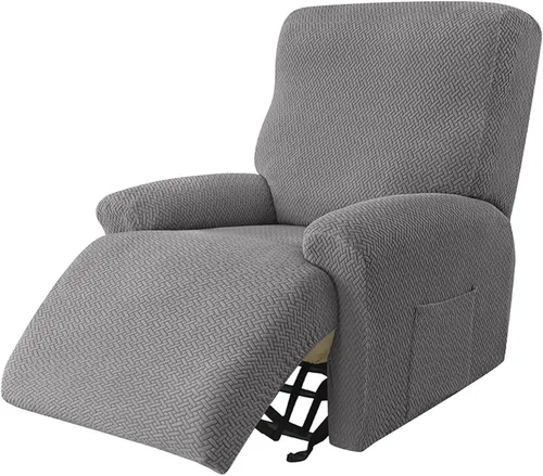 Miniatura 12 de IMYOGI Fundas de sofá de alta elasticidad para sofá reclinable, funda elástica para sofá individual, 1 pieza, protector de muebles, funda de tela