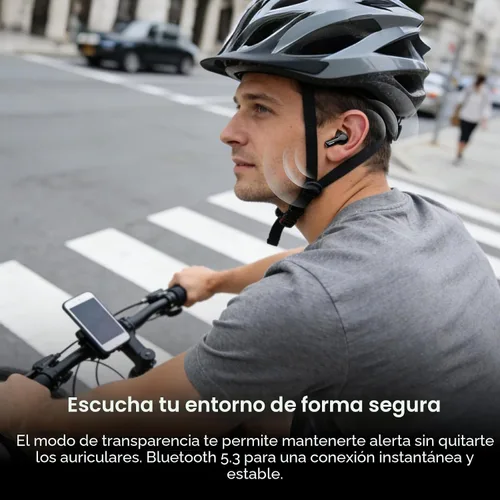 Miniatura 8 de TOZO Auriculares inalámbricos híbridos con cancelación activa de ruido con 6 micrófonos AI Clear Call Ear Buds 68H Playtime con pantalla LED, 32