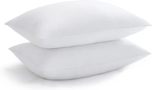 Miniatura 7 de Acanva Almohadas de cama para dormir, calidad de hotel refrescante con relleno alternativo suave 3D de plumón para dormir de espalda, boca abajo