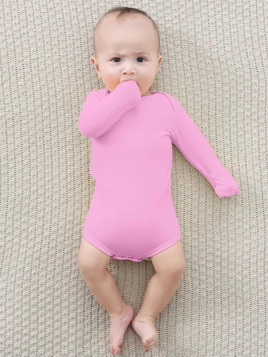 Miniatura 6 de Body para bebé con puños de manopla, rayón hecho de bambú, pijama de manga larga para niños y niñas