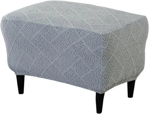 Miniatura 10 de Eco-Ancheng Funda elástica para silla, funda otomana rectangular de almacenamiento, funda otomana para reposapiés, fundas otomanas para taburete