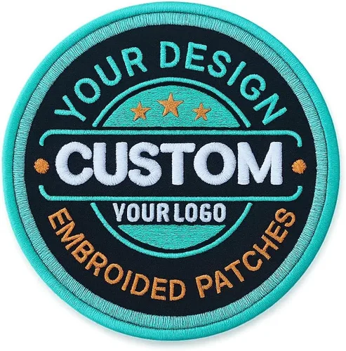 Parches Bordados Personalizados, Personalizados de Cualquier Forma para Planchar y Coser con Gancho y Velcro, Parches de Imagen Texto Logo