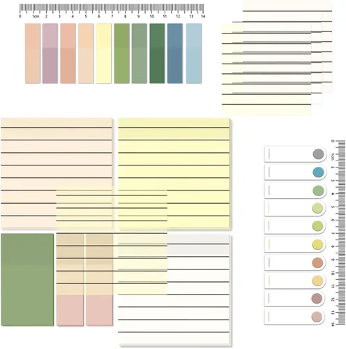 Miniatura 17 de BAYTORY 1300 hojas de notas adhesivas transparentes pastel, transparente, impermeable, 3 x 3 pulgadas, bloc de notas transparente, pestañas
