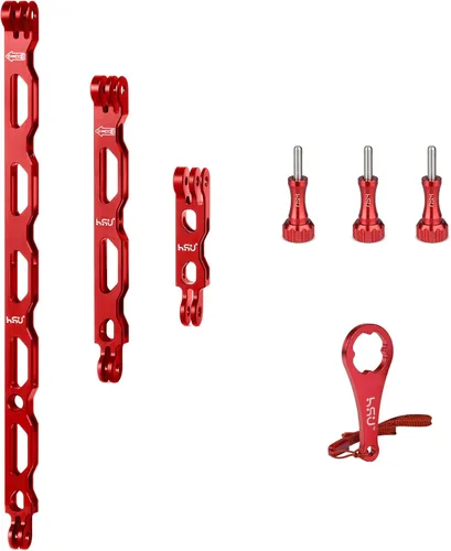 Miniatura 8 de HSU - Kit de brazo de extensión de aleación de aluminio para casco de montaje en poste de metal, soporte de brazo de extensión para GoPro Hero Negro