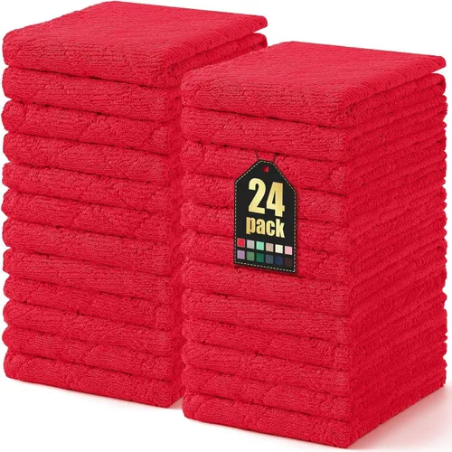 Miniatura 58 de Homaxy - Paquete de 12 trapos de cocina (10 x 10 pulgadas, morado), de terciopelo coral, supersuaves y absorbentes, de secado rápido, paño