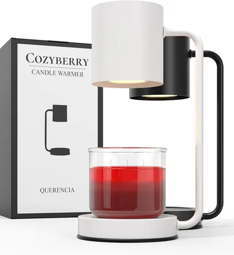 Miniatura 10 de Cozyberry® Querencia™ - Lámpara calentadora de velas, temporizador de 1, 2, 4 horas, 2 bombillas incluidas, compatible con todas las velas, lámpara