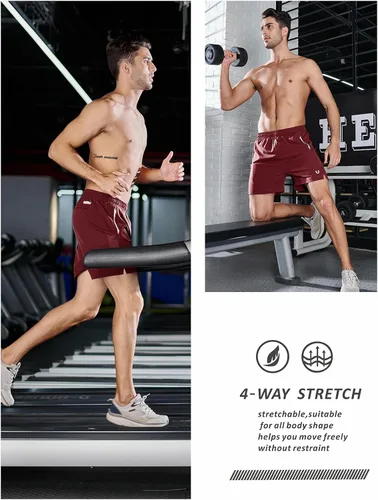 Miniatura 4 de NORTHYARD Pantalones cortos deportivos para correr para hombre, 5 pulgadas, 7 pulgadas, 9 pulgadas, entrenamiento, gimnasio, tenis, secado rápido